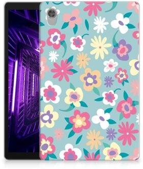 B2Ctelecom Hoesje Lenovo Tab M10 HD (2de generatie) TPU Bumper Flower Power met transparant zijkanten