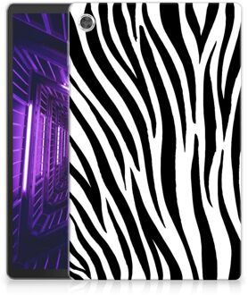 B2Ctelecom Hoesje Lenovo Tab M10 Plus Mapje Zebra met transparant zijkanten