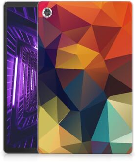 B2Ctelecom Hoesje Lenovo Tab M10 Plus Print Case Polygon Color met transparant zijkanten