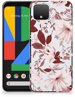 B2Ctelecom Hoesje maken Google Pixel 4 Watercolor Flowers