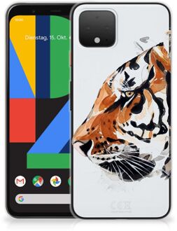 B2Ctelecom Hoesje maken Google Pixel 4 Watercolor Tiger