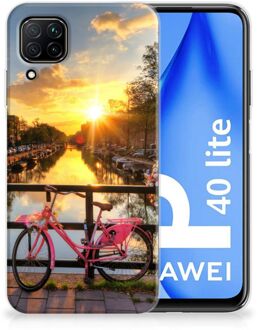 B2Ctelecom Hoesje maken Huawei P40 Lite Telefoonhoesje Amsterdamse Grachten