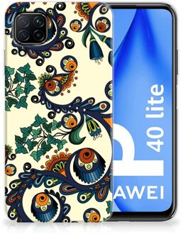 B2Ctelecom Hoesje maken Huawei P40 Lite Telefoonhoesje met Naam Barok Flower