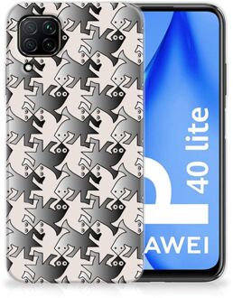 B2Ctelecom Hoesje maken Huawei P40 Lite Telefoonhoesje Salamander Grey