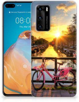 B2Ctelecom Hoesje maken Huawei P40 Telefoonhoesje Amsterdamse Grachten