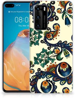 B2Ctelecom Hoesje maken Huawei P40 Telefoonhoesje met Naam Barok Flower