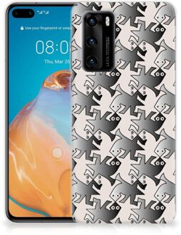 B2Ctelecom Hoesje maken Huawei P40 Telefoonhoesje Salamander Grey