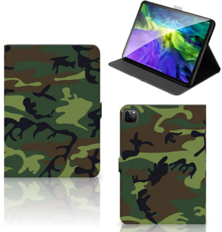 B2Ctelecom Hoesje maken iPad Pro 11 (2020) Tablet Hoes met Magneetsluiting Camouflage