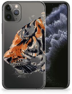 B2Ctelecom Hoesje maken iPhone 11 Pro Watercolor Tiger