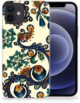 B2Ctelecom Hoesje maken iPhone 12 | 12 Pro (6.1") Telefoonhoesje met Naam Barok Flower