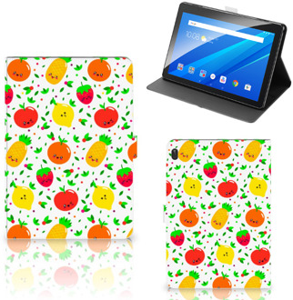 B2Ctelecom Hoesje maken Lenovo Tab E10 Hoesje met Magneetsluiting Ontwerpen Fruits