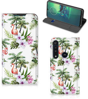 B2Ctelecom Hoesje maken Motorola G8 Plus Flamingo Palms