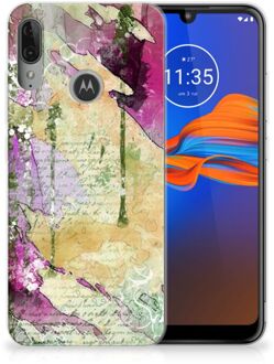 B2Ctelecom Hoesje maken Motorola Moto E6 Plus Letter Painting