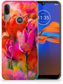 B2Ctelecom Hoesje maken Motorola Moto E6 Plus Tulpen