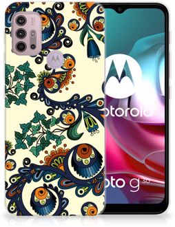 B2Ctelecom Hoesje maken Motorola Moto G30 | G10 Telefoonhoesje met Naam Barok Flower