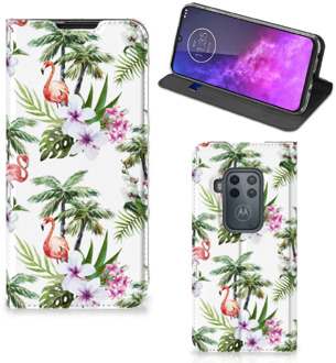 B2Ctelecom Hoesje maken Motorola One Zoom Flamingo Palms