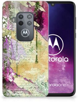 B2Ctelecom Hoesje maken Motorola One Zoom Letter Painting