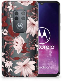 B2Ctelecom Hoesje maken Motorola One Zoom Watercolor Flowers