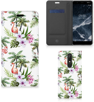 B2Ctelecom Hoesje maken Nokia 5.1 (2018) Flamingo Palms