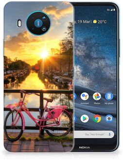 B2Ctelecom Hoesje maken Nokia 8.3 Telefoonhoesje Amsterdamse Grachten