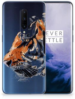 B2Ctelecom Hoesje maken OnePlus 7 Pro Watercolor Tiger