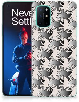 B2Ctelecom Hoesje maken OnePlus 8T Telefoonhoesje Salamander Grey