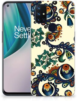 B2Ctelecom Hoesje maken OnePlus Nord N10 5G Telefoonhoesje met Naam Barok Flower