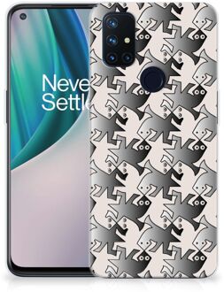 B2Ctelecom Hoesje maken OnePlus Nord N10 5G Telefoonhoesje Salamander Grey