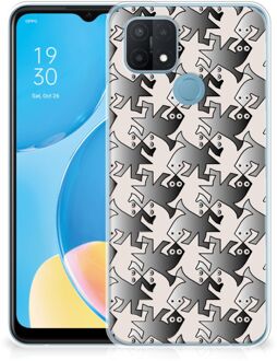 B2Ctelecom Hoesje maken OPPO A15 Telefoonhoesje Salamander Grey