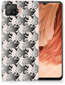 B2Ctelecom Hoesje maken OPPO A73 4G Telefoonhoesje Salamander Grey