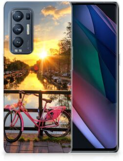 B2Ctelecom Hoesje maken OPPO Find X3 Neo Telefoonhoesje Amsterdamse Grachten