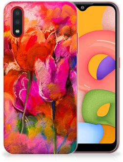 B2Ctelecom Hoesje maken Samsung Galaxy A01 Tulpen