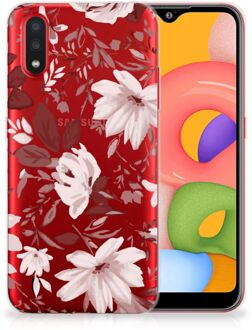 B2Ctelecom Hoesje maken Samsung Galaxy A01 Watercolor Flowers