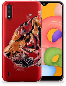 B2Ctelecom Hoesje maken Samsung Galaxy A01 Watercolor Tiger