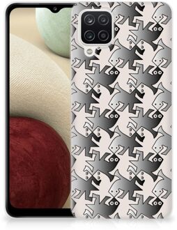 B2Ctelecom Hoesje maken Samsung Galaxy A12 Telefoonhoesje Salamander Grey