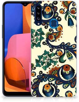 B2Ctelecom Hoesje maken Samsung Galaxy A20s Telefoonhoesje met Naam Barok Flower