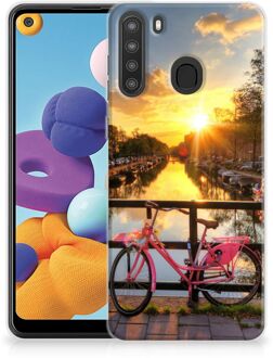 B2Ctelecom Hoesje maken Samsung Galaxy A21 Telefoonhoesje Amsterdamse Grachten