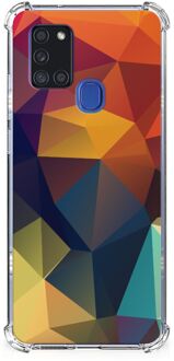 B2Ctelecom Hoesje maken Samsung Galaxy A21s GSM Hoesje met doorzichtige rand Polygon Color