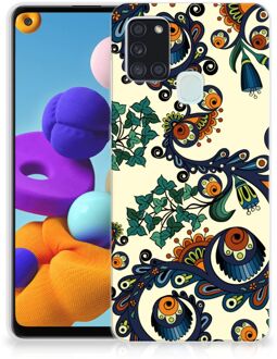 B2Ctelecom Hoesje maken Samsung Galaxy A21s Telefoonhoesje met Naam Barok Flower