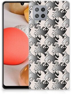 B2Ctelecom Hoesje maken Samsung Galaxy A42 Telefoonhoesje Salamander Grey