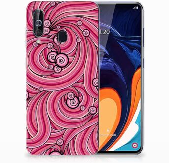 B2Ctelecom Hoesje maken Samsung Galaxy A60 Swirl Pink