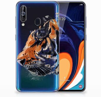 B2Ctelecom Hoesje maken Samsung Galaxy A60 Watercolor Tiger