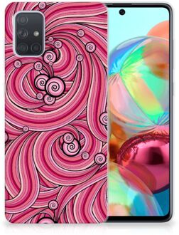 B2Ctelecom Hoesje maken Samsung Galaxy A71 Swirl Pink