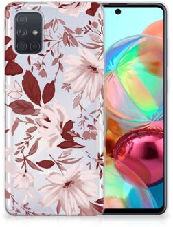 B2Ctelecom Hoesje maken Samsung Galaxy A71 Watercolor Flowers