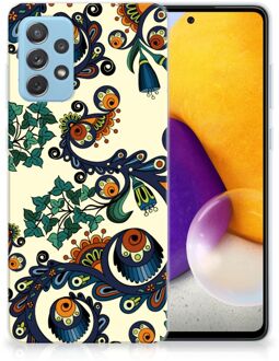 B2Ctelecom Hoesje maken Samsung Galaxy A72 Telefoonhoesje met Naam Barok Flower