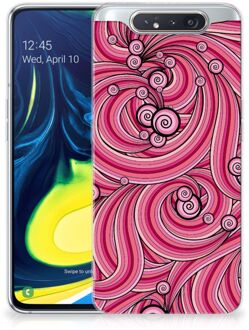 B2Ctelecom Hoesje maken Samsung Galaxy A80 Swirl Pink