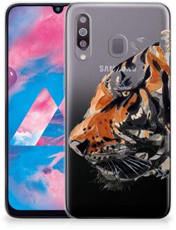 B2Ctelecom Hoesje maken Samsung Galaxy M30 Watercolor Tiger