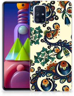 B2Ctelecom Hoesje maken Samsung Galaxy M51 Telefoonhoesje met Naam Barok Flower