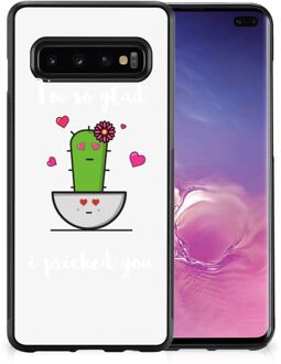 B2Ctelecom Hoesje maken Samsung Galaxy S10+ Smartphone Hoesje met Zwarte rand Cactus Glad