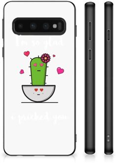 B2Ctelecom Hoesje maken Samsung Galaxy S10 Smartphone Hoesje met Zwarte rand Cactus Glad